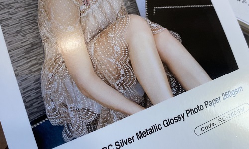 silver metallic photo paper