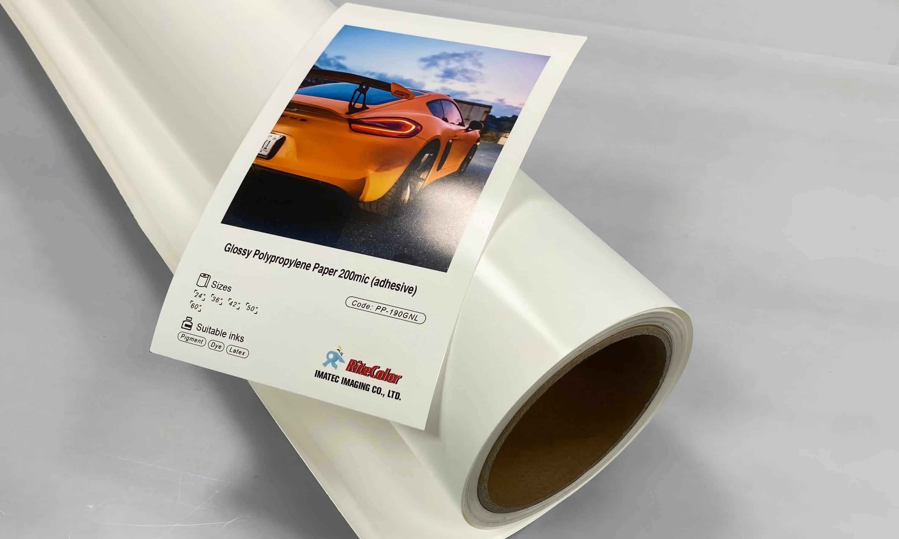 glossy polypropylene paper
