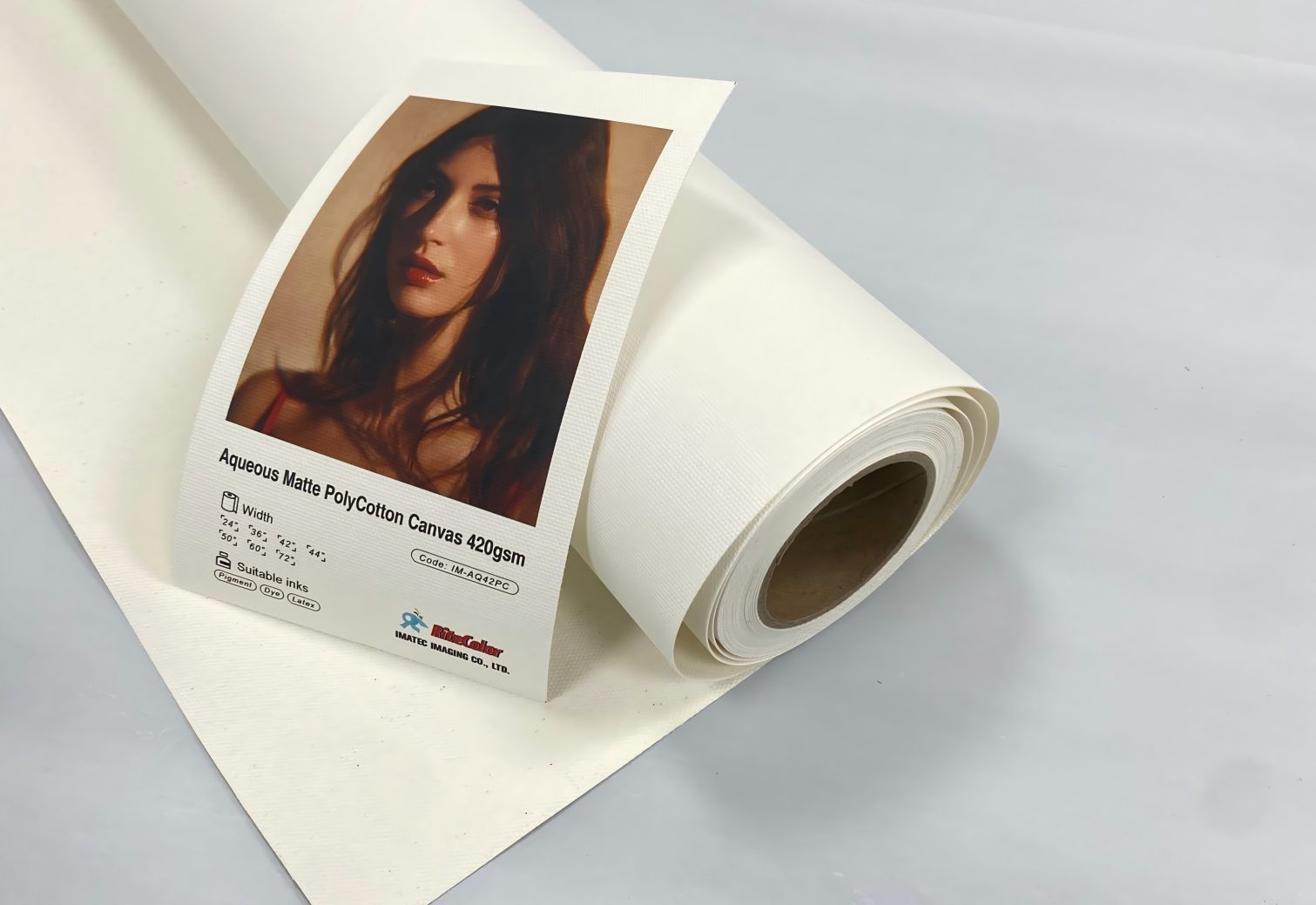 Toile polycoton mate aqueuse 420 g/m²