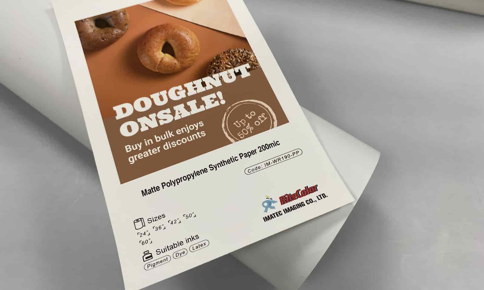 matte polypropylene paper